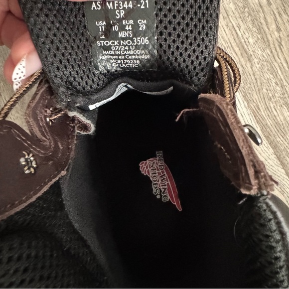 REDWING 3506 MEN'S WORK BOOTS 6" LACE-UP CSA COMP TOE WATERPROOF KING TOE - Picture 6 of 7